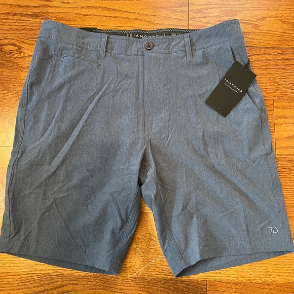 7 Diamonds Other - New 7Diamonds Men’s Velocity Hybrid Golf Shorts Performance blueish Gray Size 34